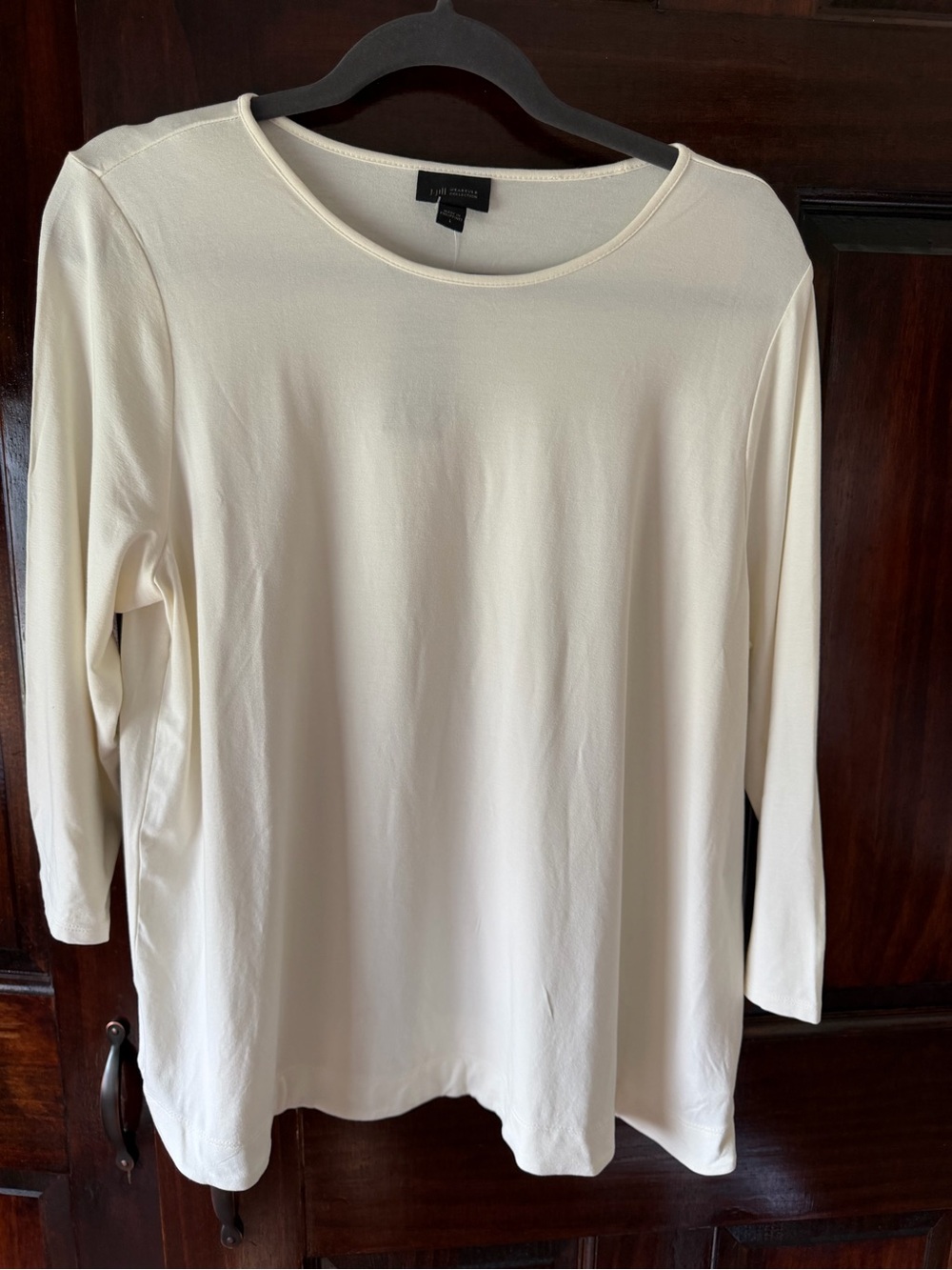 J. Jill Classic Women's Long Sleeve Crewneck Top - Ivory